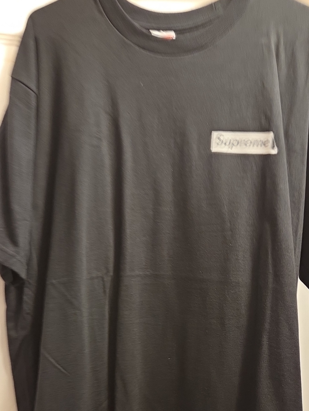 Supreme Black Logo Patch Short-Sleeve T-Shirt